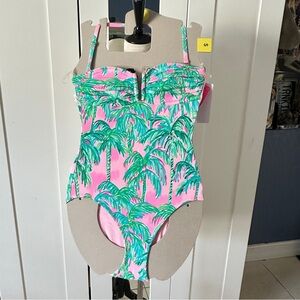 Lilly Pulitzer Pink and Green One Piece Swimwear